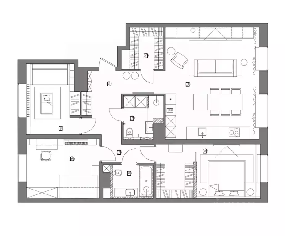 4-к кв. Санкт-Петербург Аптекарский просп., 5 (110.0 м) - Фото 2
