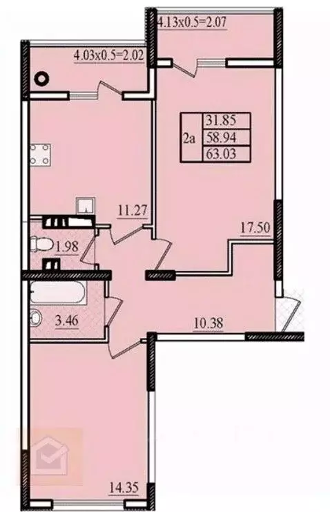 2-к кв. Крым, Евпатория ул. Чапаева, 28Г (63.03 м) - Фото 1