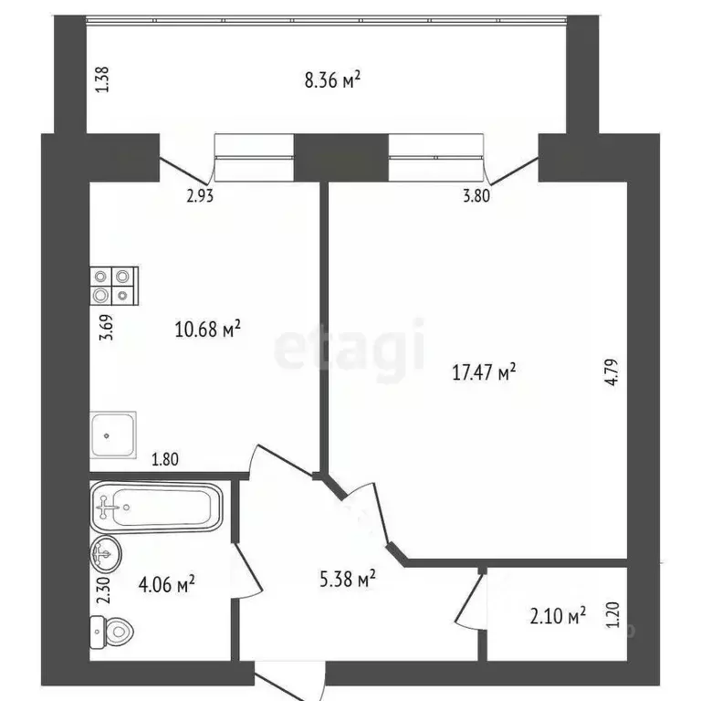 1-к кв. Ярославская область, Ярославский муниципальный округ, пос. ... - Фото 1