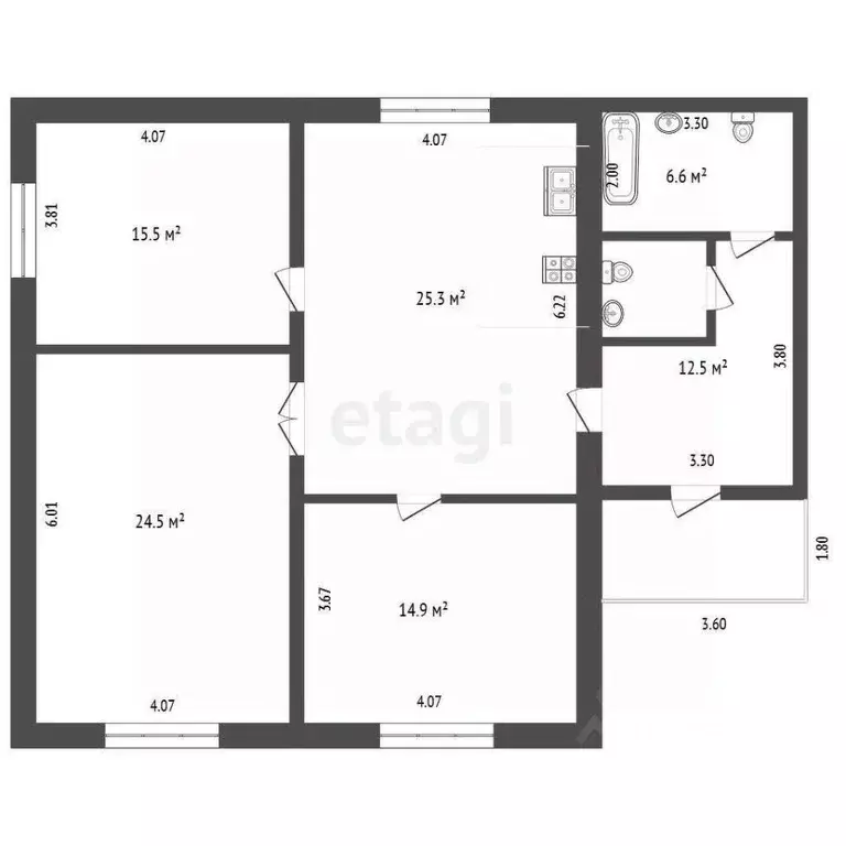 Дом в Тюменская область, с. Нижняя Тавда ул. Битюкова (99 м) - Фото 1