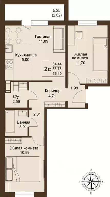 3-к кв. Челябинская область, Челябинский городской округ, пос. ... - Фото 0