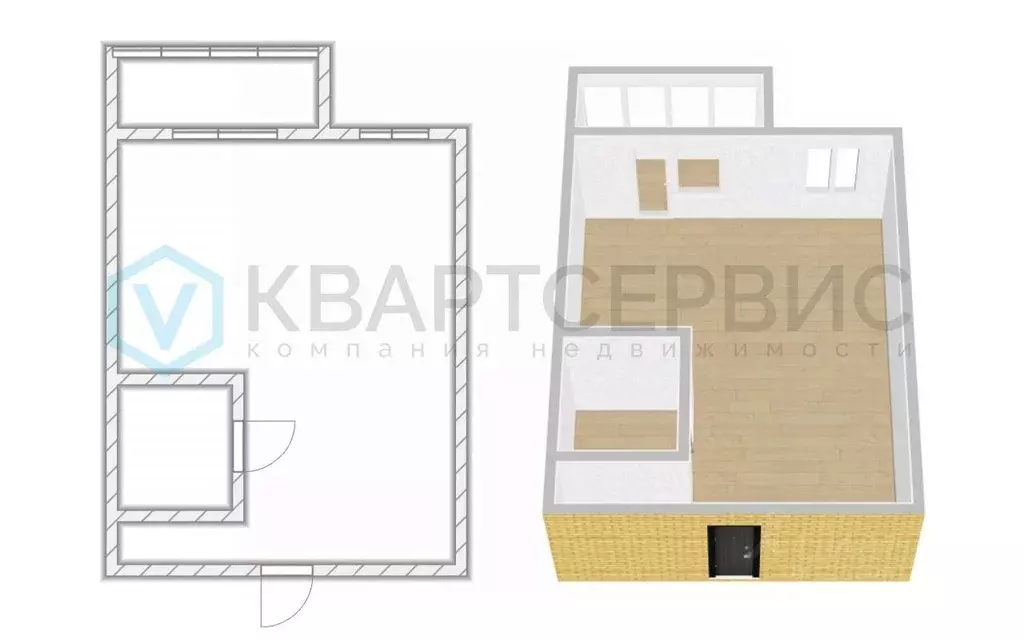 1-к кв. Омская область, Омск ул. Крупской, 14к4 (29.4 м) - Фото 2