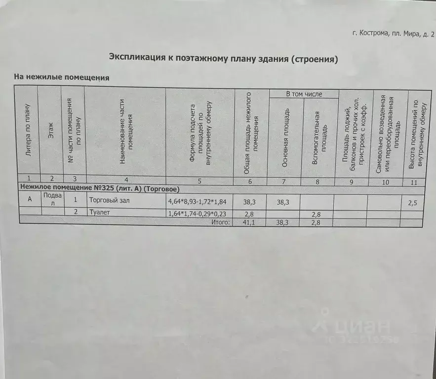 Помещение свободного назначения в Костромская область, Кострома пл. ... - Фото 1