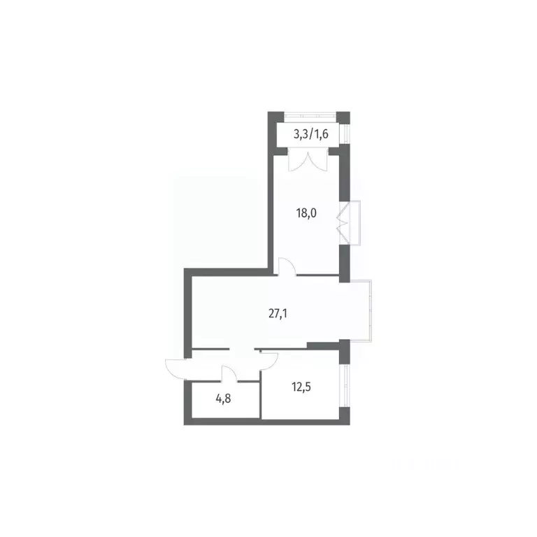 2-к кв. Санкт-Петербург ул. Академика Константинова, 1к1 (68.83 м) - Фото 0