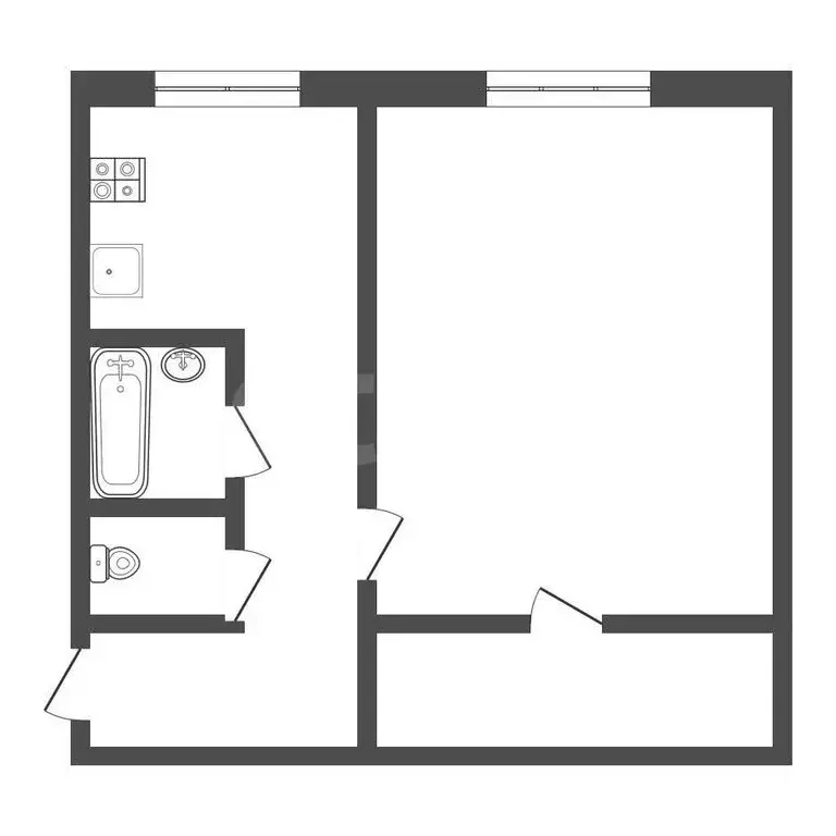 2-комнатная квартира: посёлок Косая Гора, Октябрьская улица, 11 (39 м) - Фото 1