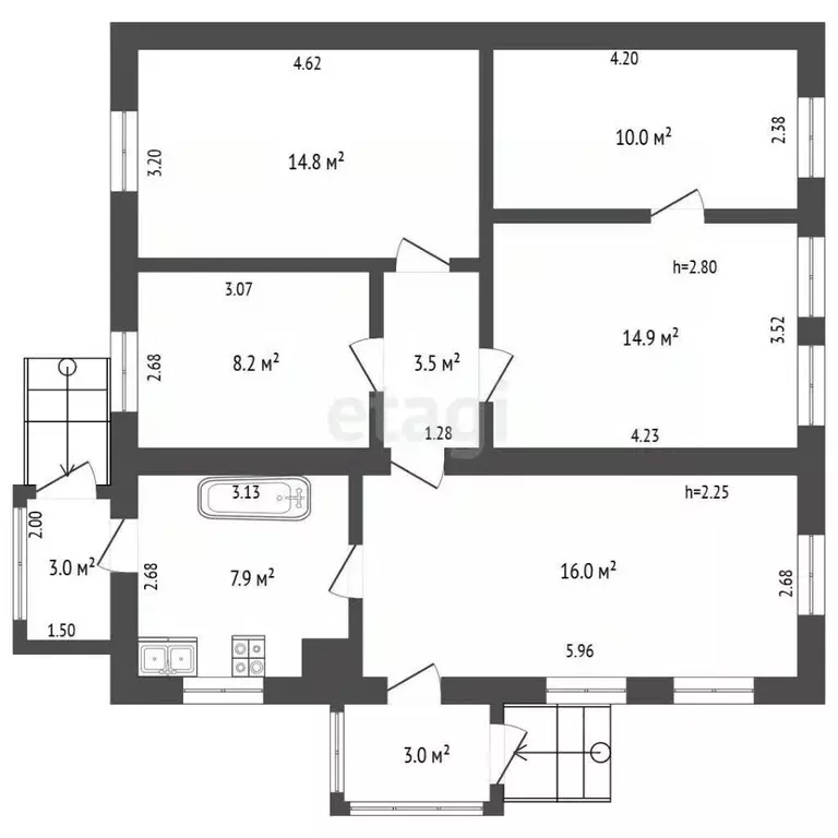 Дом в Крым, Бахчисарайский район, с. Плодовое ул. Ленина, 7 (81 м) - Фото 2