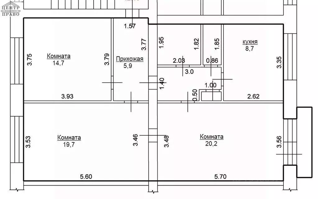 3-к кв. Самарская область, Сызрань Московская ул., 27 (78.5 м) - Фото 1