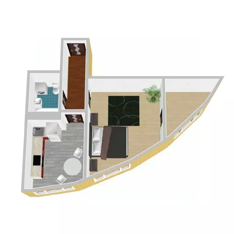 1-к кв. Воронежская область, с. Новая Усмань ул. Полевая, 47А (39.09 ... - Фото 1