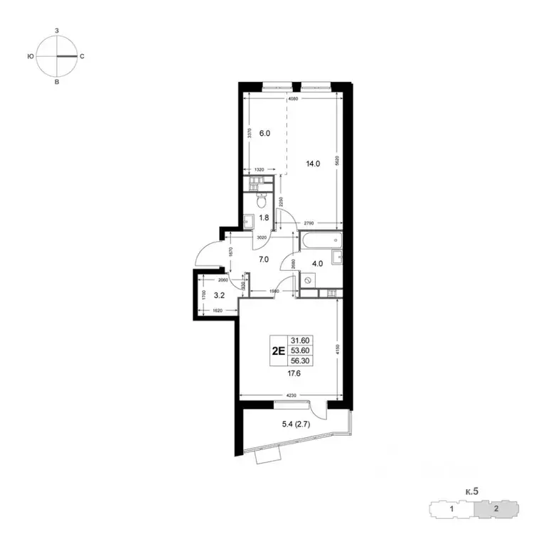 2-к кв. Московская область, Люберцы городской округ, Красково пгт, ... - Фото 1
