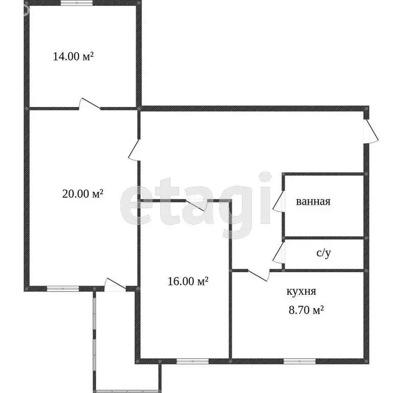 3-комнатная квартира: Кострома, 1-я Загородная улица, 54 (66.1 м) - Фото 0