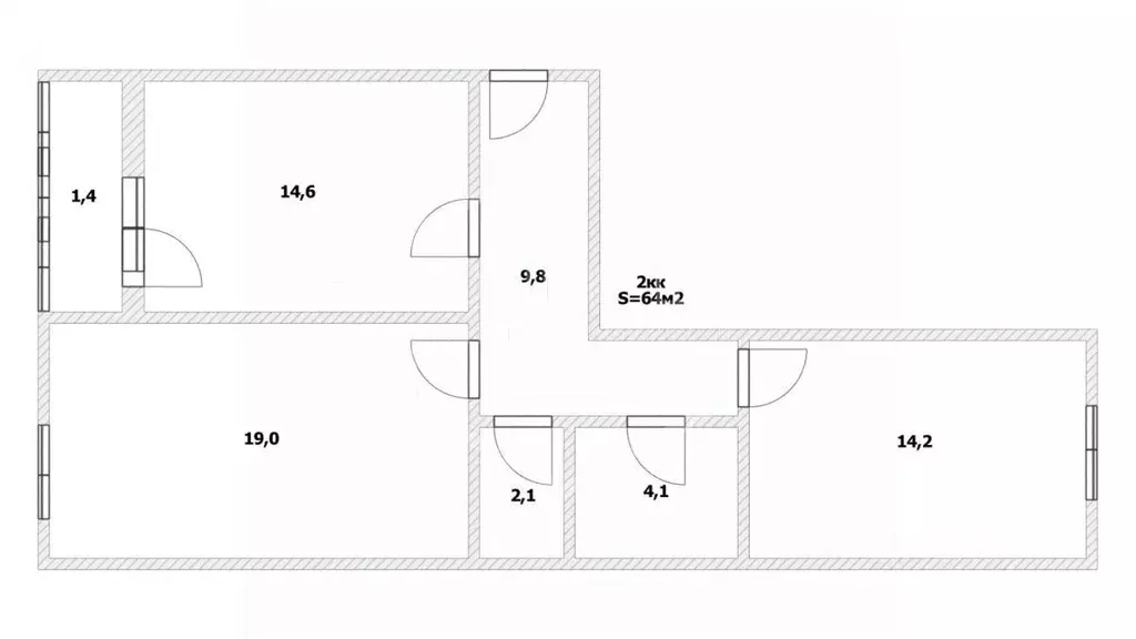 2-к кв. Калининградская область, Калининград ул. Старшины Дадаева, 71 ... - Фото 2