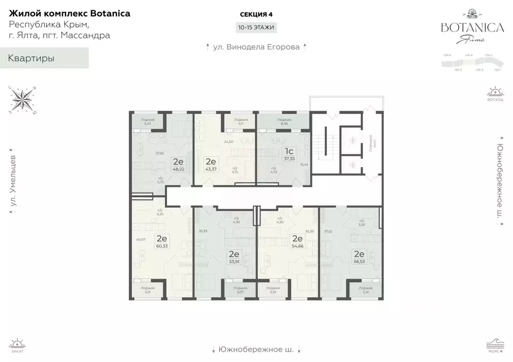 2-к кв. Крым, Ялта муниципальный округ, Массандра пгт ш. Южнобережное ... - Фото 1