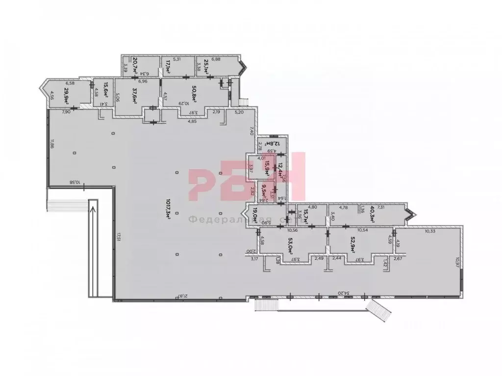 Торговая площадь в Тюменская область, Тюмень ул. Николая Федорова, ... - Фото 2