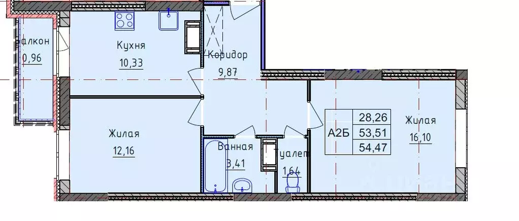 2-к кв. Ярославская область, Ярославль ул. Пашуковская, 9к2 (54.0 м) - Фото 1