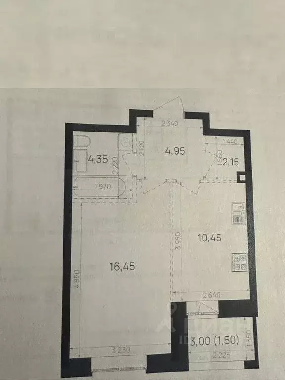 1-к кв. Татарстан, Казань Краснококшайская ул., 60 (39.9 м) - Фото 2