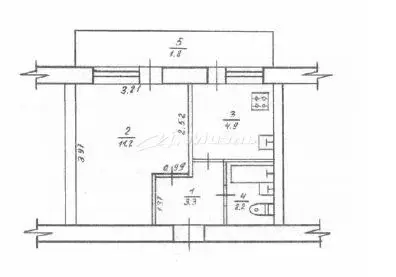 1-к кв. Крым, Армянск ул. Железнодорожная, 1 (23.4 м) - Фото 1