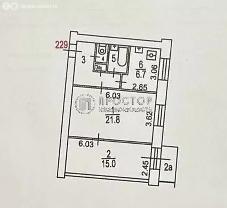 2-комнатная квартира: Москва, Каширское шоссе, 7к1 (54 м) - Фото 1