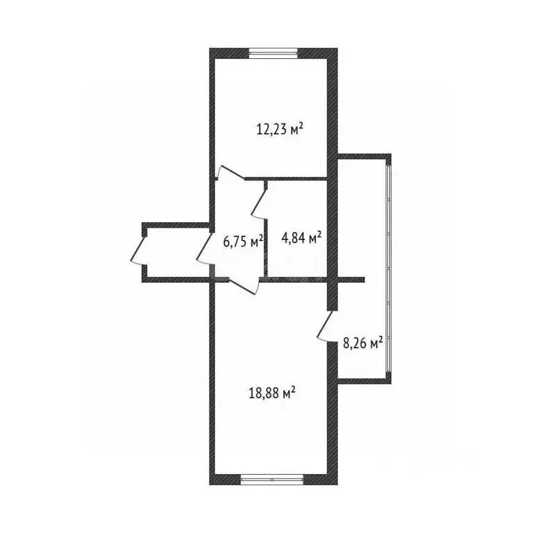 1-к кв. Брянская область, Брянск ул. Имени Н.М. Грибачева, 3 (46.0 м) - Фото 2