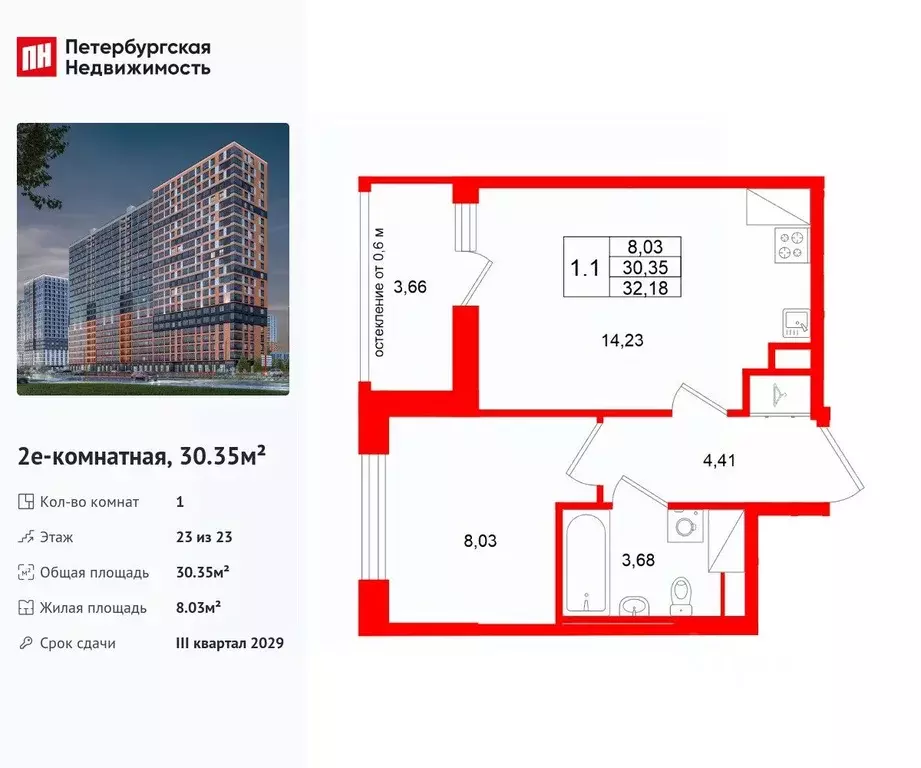 1-к кв. Ленинградская область, Всеволожский район, Свердловское ... - Фото 1