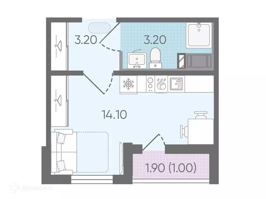 Продаётся квартира-студия, 21.5 м - Фото 0