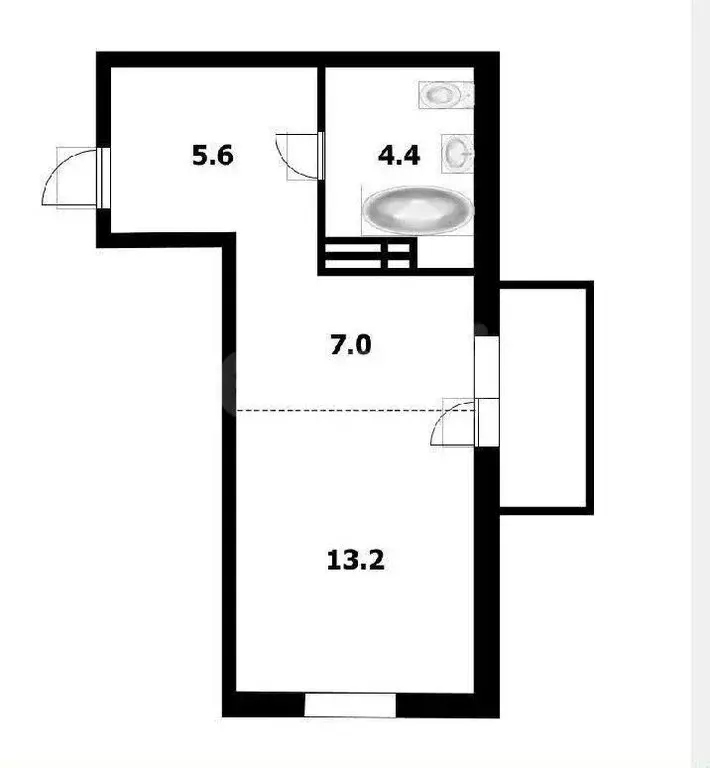 Квартира-студия: Новосибирск, улица Объединения, 28 (32.6 м) - Фото 1
