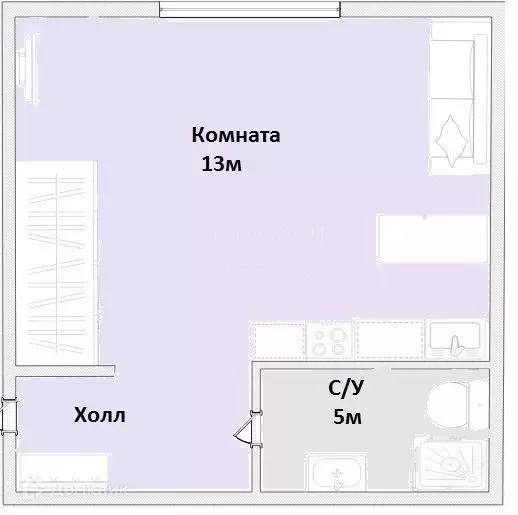 Продаётся квартира-студия, 20.6 м - Фото 1