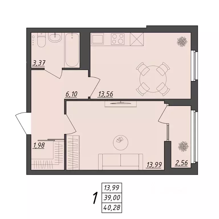 1-к кв. Волгоградская область, Волгоград ул. Алехина, 7к7 (40.28 м) - Фото 0