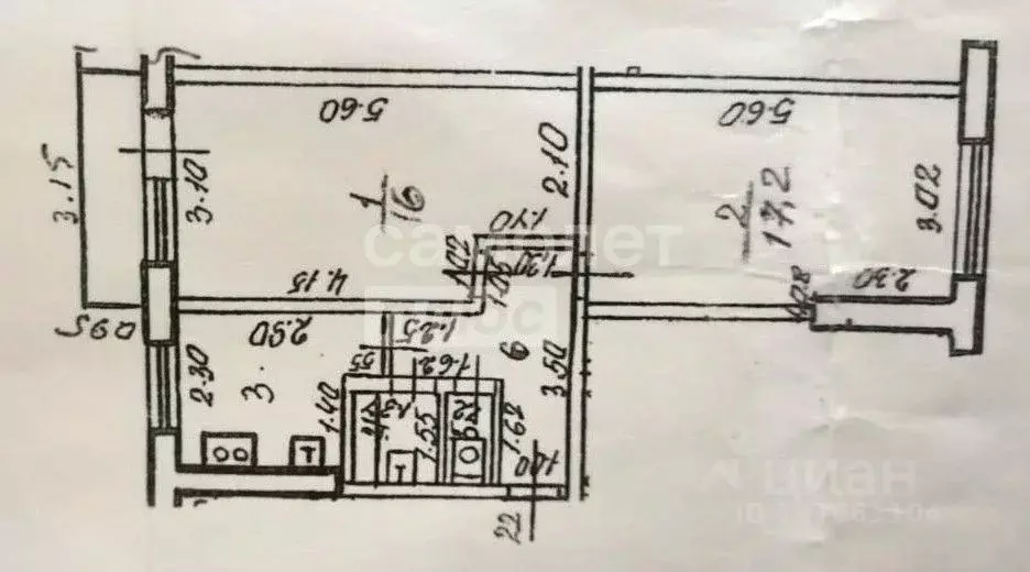 2-к кв. Липецкая область, Липецк Липовская ул., 4/3 (43.0 м) - Фото 2