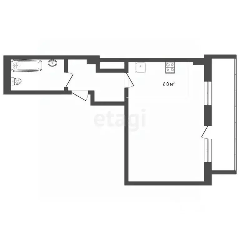 Студия Тюменская область, Тюмень проезд Геологоразведчиков, 44А (28.8 ... - Фото 2