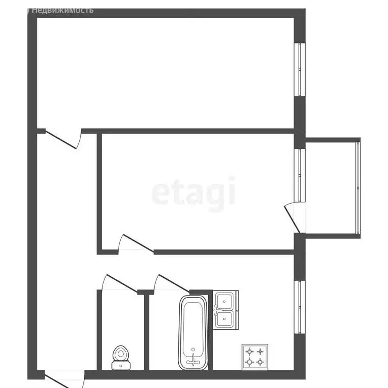 2-комнатная квартира: Санкт-Петербург, Кузнецовская улица, 6 (44.4 м) - Фото 1