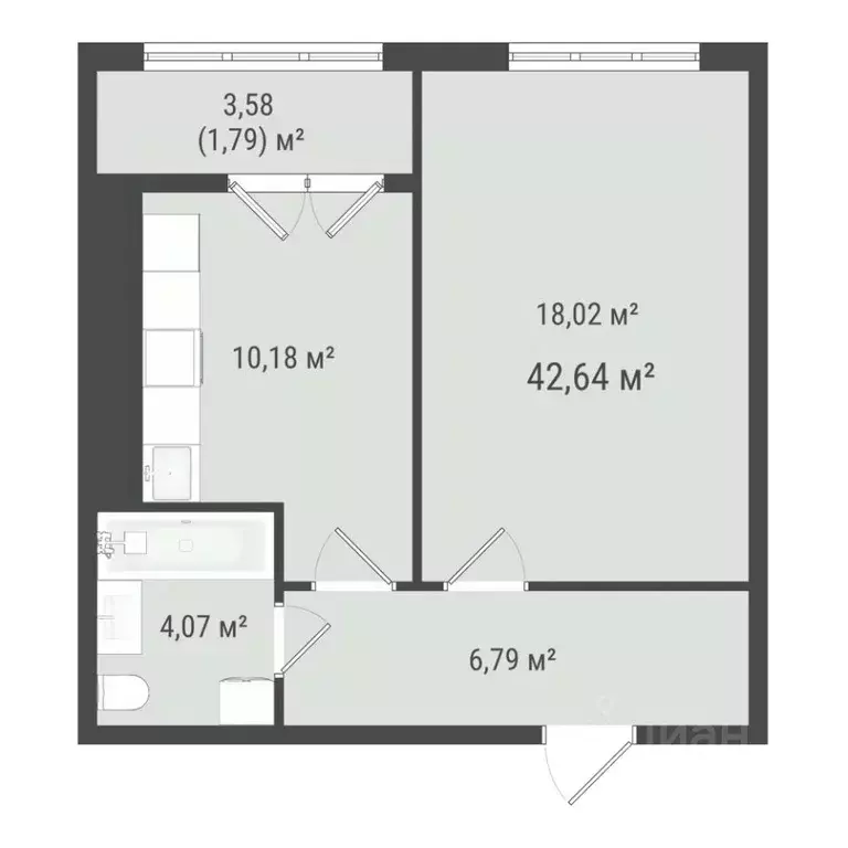 1-к кв. Сахалинская область, Южно-Сахалинск Зеленая Планета на Мира ... - Фото 1