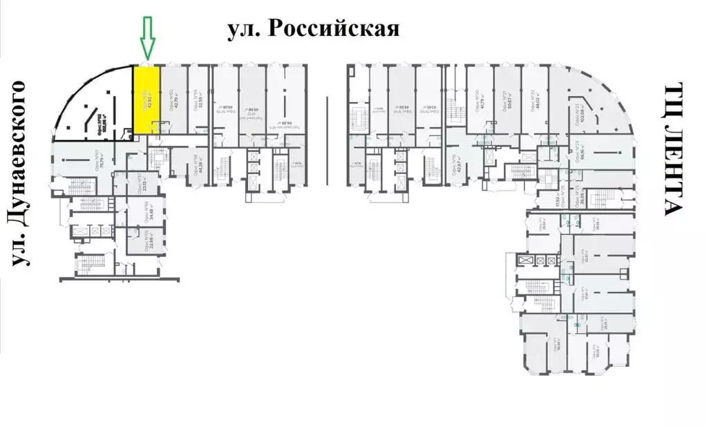 Торговая площадь в Краснодарский край, Краснодар Российская ул. (44 м) - Фото 2