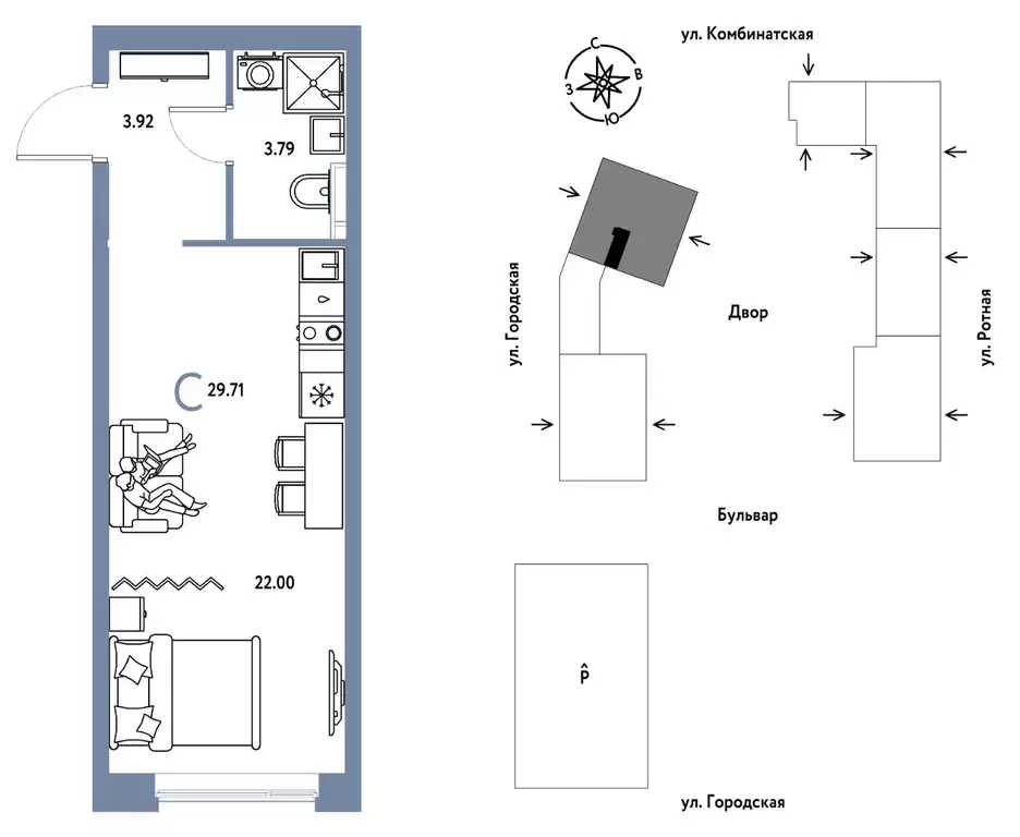 Студия Свердловская область, Екатеринбург муниципальное образование, ... - Фото 1