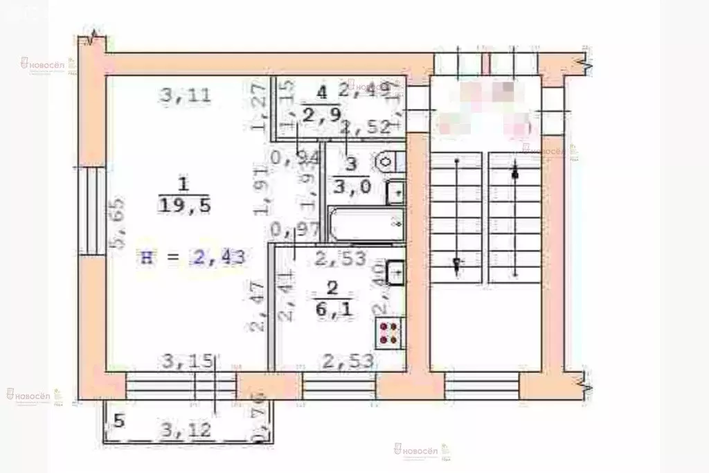 1-комнатная квартира: Екатеринбург, улица Черняховского, 46 (31 м) - Фото 1