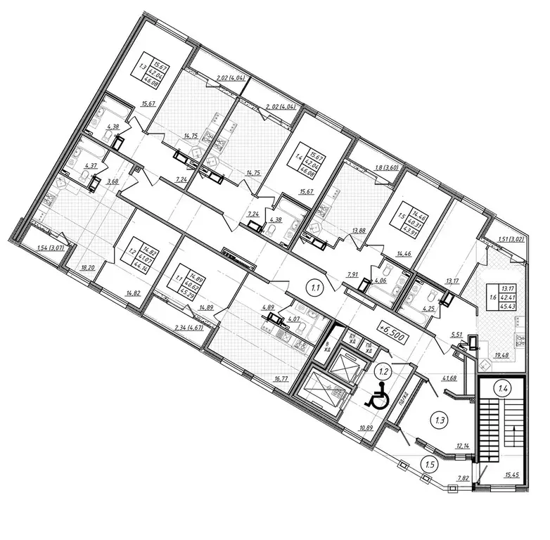 1-к кв. Санкт-Петербург Белоостровская ул., 10к3 (42.61 м) - Фото 2
