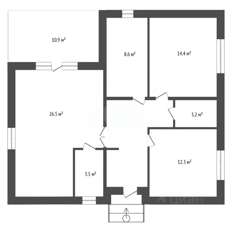 Дом в Тюменская область, Тюмень Ембаевское ТОО,  (92 м) - Фото 2