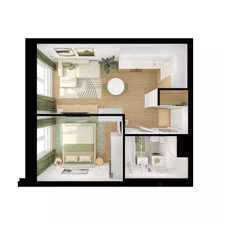 1-к кв. Московская область, Мытищи Яуза Парк жилой комплекс, к6 (32.2 ... - Фото 2