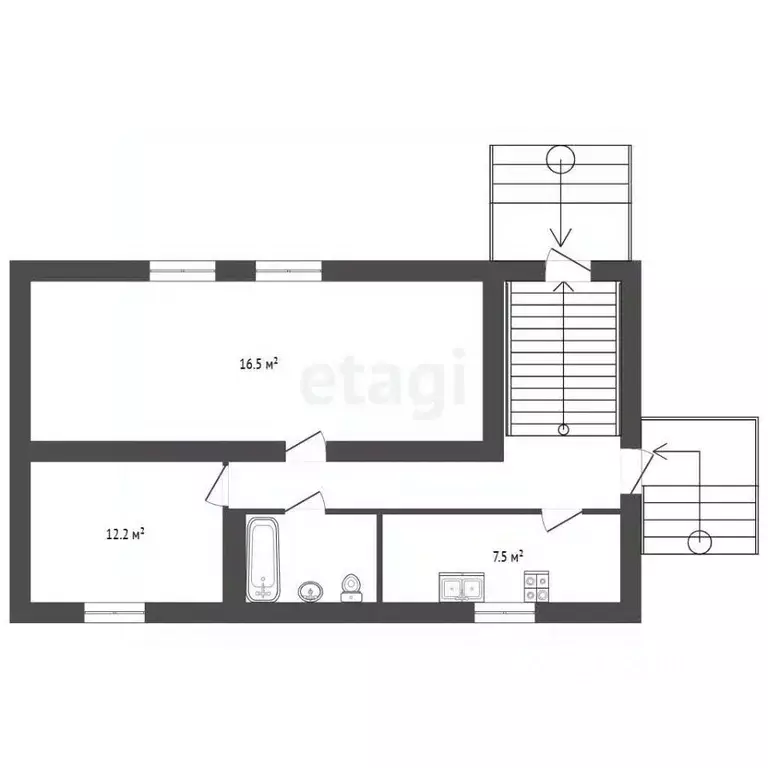 2-к кв. Крым, Феодосия муниципальный округ, Щебетовка пгт ул. Ленина, ... - Фото 2