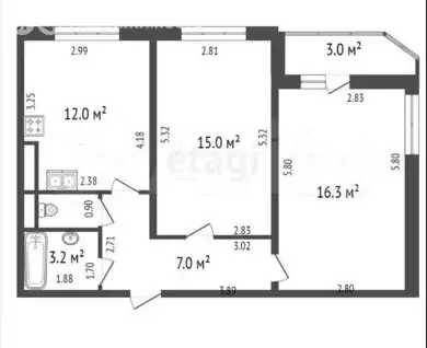 2-комнатная квартира: Мурино, улица Шувалова, 12 (57 м) - Фото 0