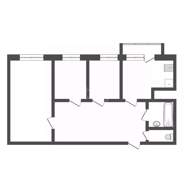 3-к кв. Тульская область, Киреевск Брусяновский мкр, 2 (52.5 м) - Фото 2