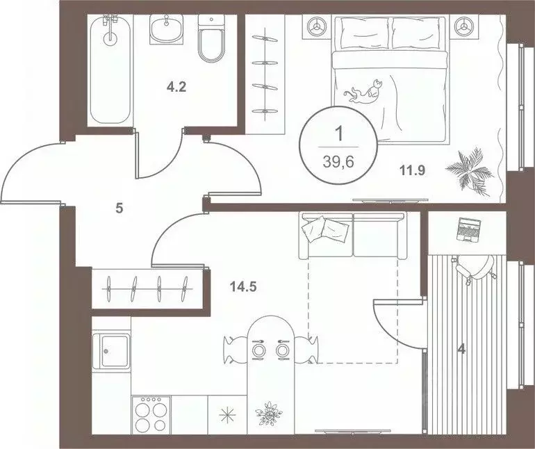 1-к кв. Пензенская область, Пенза Арбеково жилрайон, Дальнее Арбеково ... - Фото 1