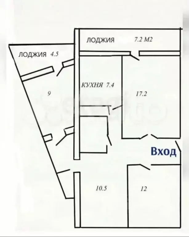 3-к кв. Томская область, Томск Академгородок мкр, ул. Королева, 4 ... - Фото 2