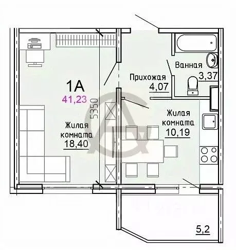 1-к кв. Московская область, Солнечногорск городской округ, Голубое пгт ... - Фото 2