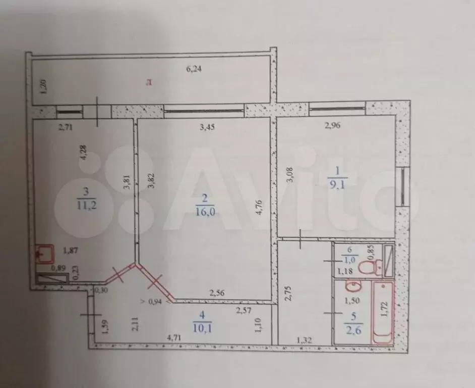 2-к. квартира, 50 м, 4/10 эт. - Фото 0