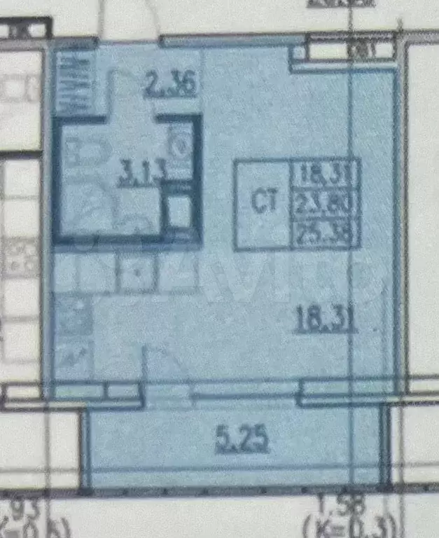 Квартира-студия, 26 м, 5/12 эт. - Фото 0