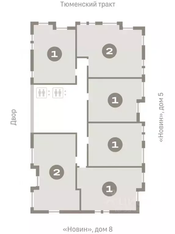 1-к кв. Ханты-Мансийский АО, Сургут 35-й мкр, Квартал Новин жилой ... - Фото 2