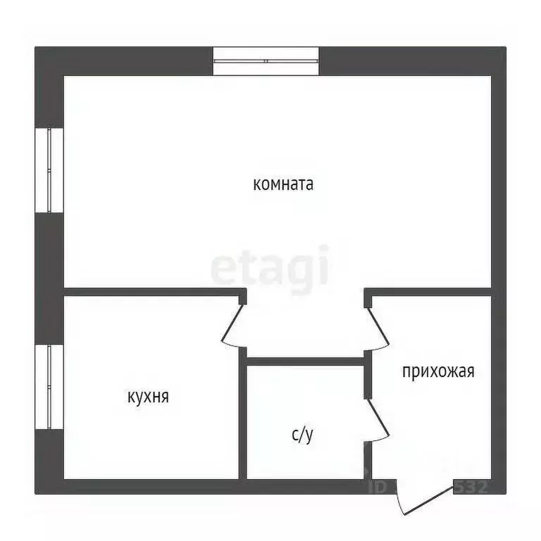 1-к кв. Красноярский край, Красноярск ул. Ленина, 91 (32.0 м) - Фото 2