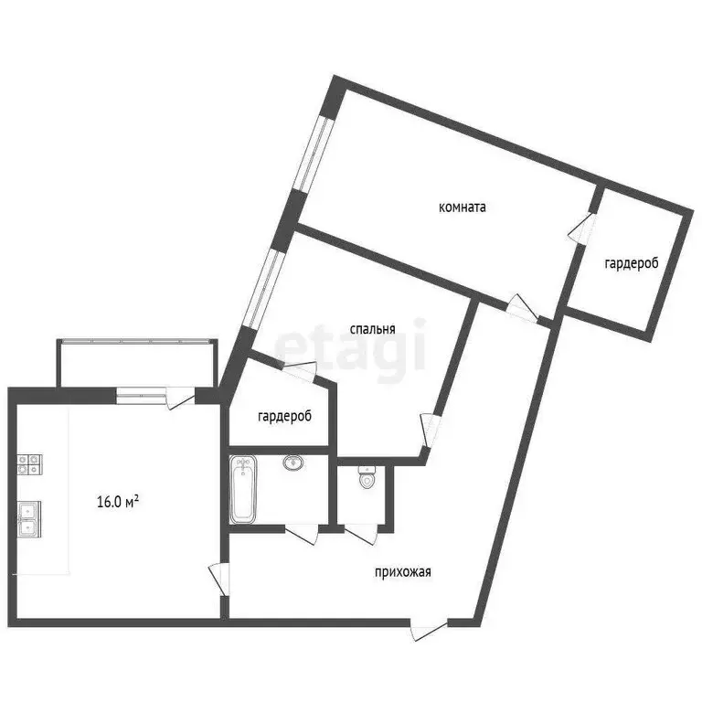 2-комнатная квартира: Якутск, улица Богдана Чижика, 27/1 (76.4 м) - Фото 1