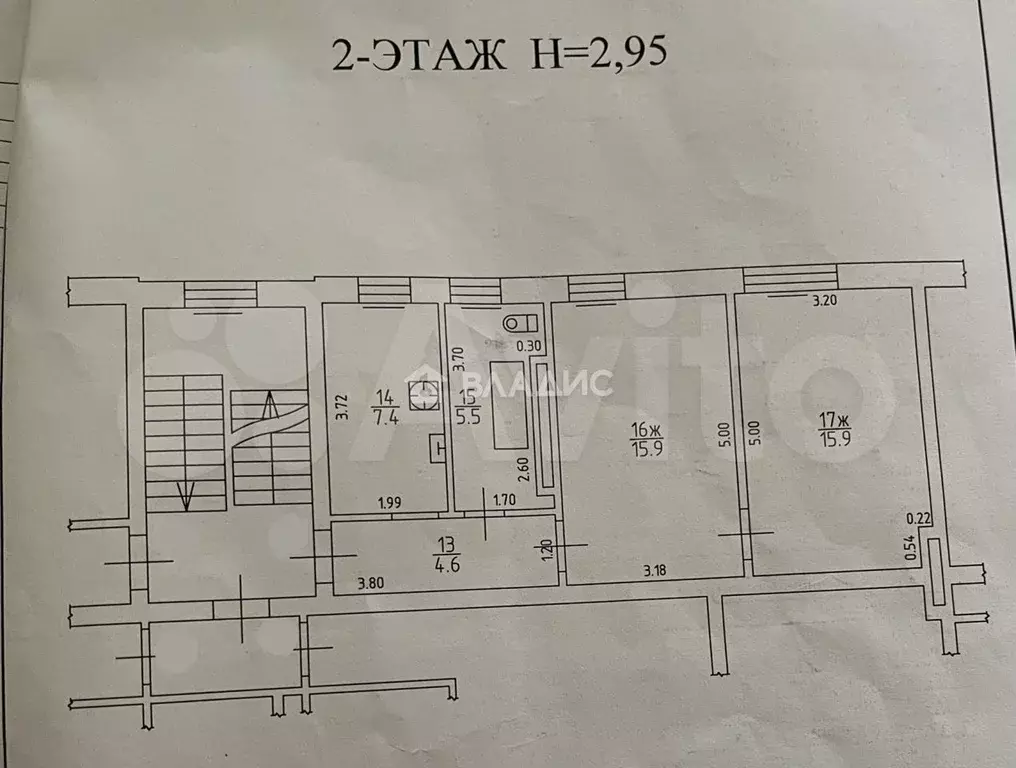 2-к. квартира, 50 м, 2/4 эт. - Фото 0