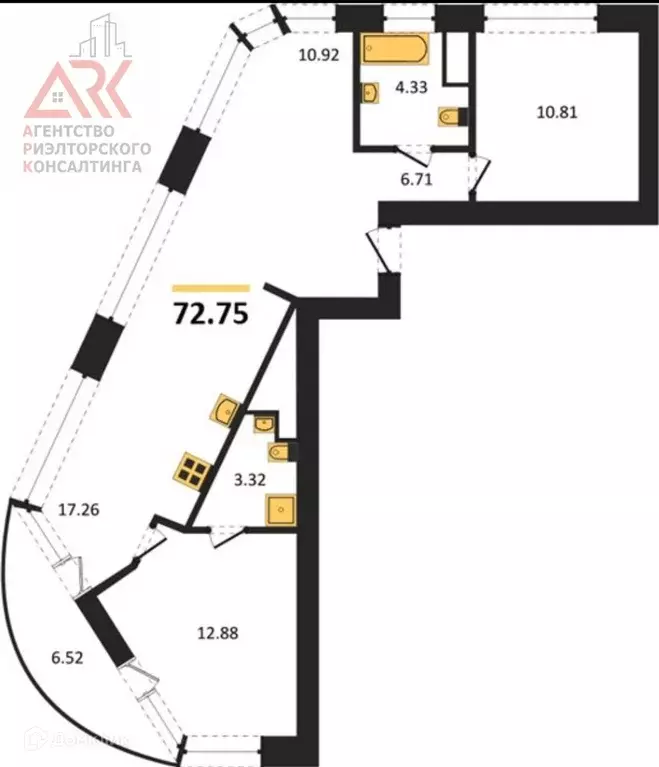 Продаётся 3-к квартира, 72.75 м - Фото 1